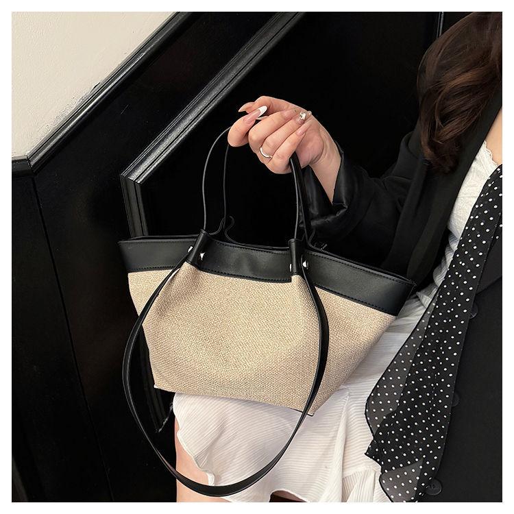 

Patchwork Canvas Tote Bag 2025: Fashionable, Versatile, Large-Capacity Handheld & Shoulder Bag for Women