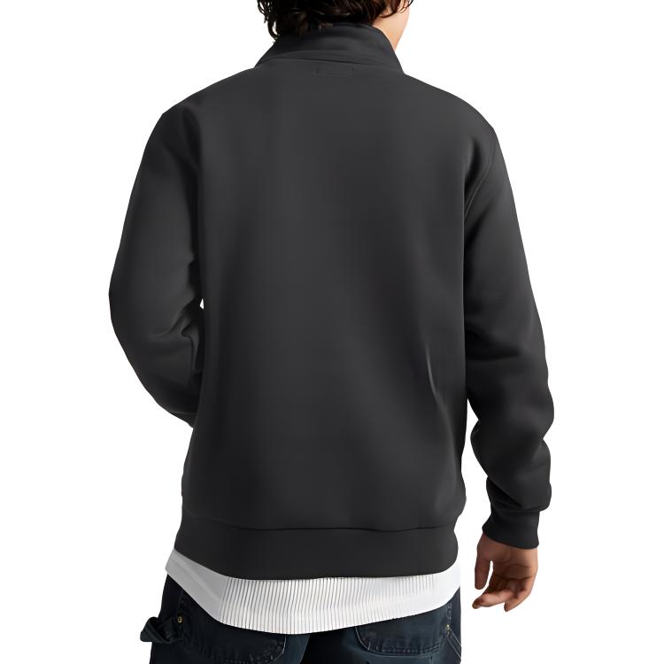 Converse Sweatshirts Men's Black Stand Collar Moderate Regular 10025910-A03