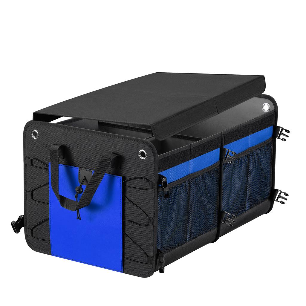 SUV Trunk Organizer Car Organiser Collapsible Multi-Compartment Storage Box for Car Accessories for Women Men Non Slip Bottom