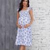 GMXIA Maternity Wear Printed One-shoulder Long Dress