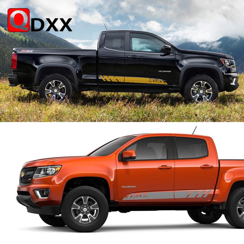 Pickup Door Side Decals For VW Amarok Chevrolet Colorado Isuzu D-Max Car Stickers Truck Stripes Vinyl Decor Cover Accessories