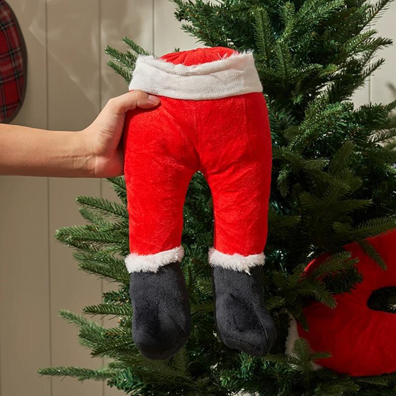Santa Claus Legs Christmas Decorations Plush Ornament Christmas Tree Elf Legs Imaginative Bauble Home Funny Hanging Decorations