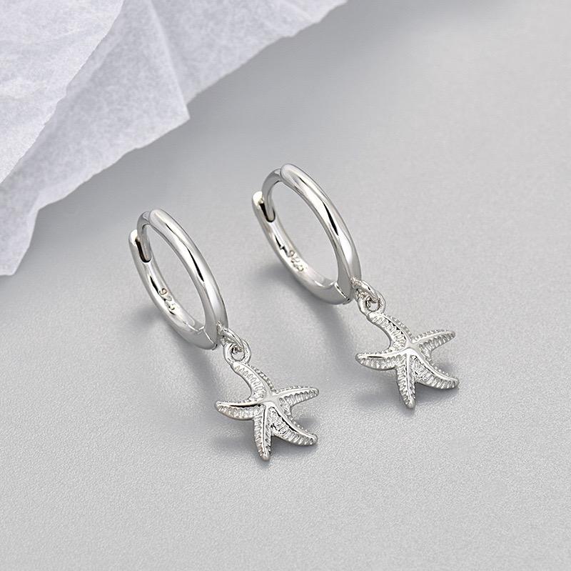 925 Silver Earrings For Women Trendy Heart Star Zircon Earring Jewelry Prevent Allergy Party Accessories Gift
