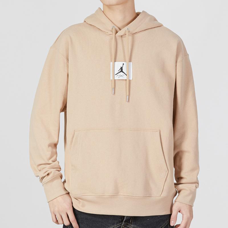 Jordan Essential Statement Fleece Pullover Hoodie Men Hoodies Khaki DQ7339-277
