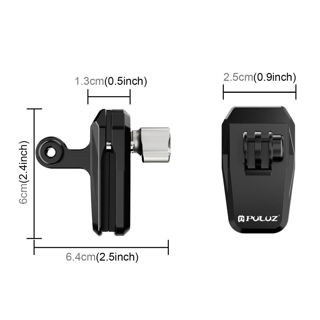 PULUZ Motorcycle Windshield Clip Bracket Camera Mount for Gopro HERO13 Black/Insta360 X4/DJI Osmo Action 5 Pro/DJI Osmo 360