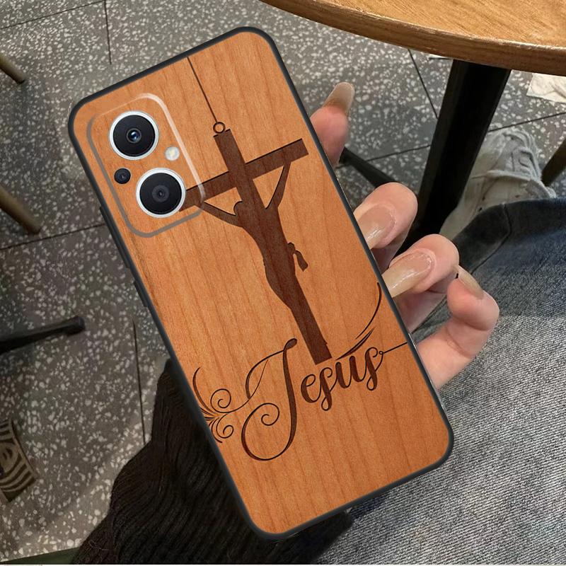 Buddha Jesus Guadalupe Wood For OPPO Reno 14F 13F 12F 11F 10 11 12 13 14 Pro 7 8 Lite 8T OPPO Find X5 X6 X8 X9 Pro Case