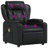 VidaXL Fauteuil de massage inclinable Noir Similicuir 372434