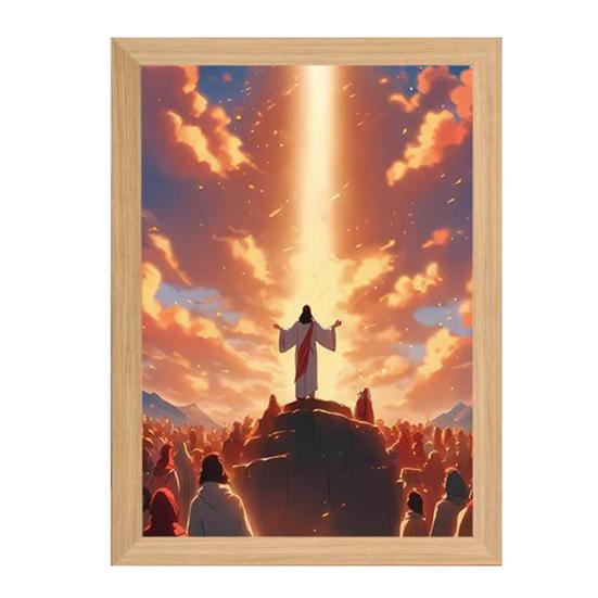 Świecąca Ramka na Zdjęcia Światło LED Sztuka Religijna Lampka Nocna do Domu Dekoracja Ścian i Blatów Światła Dekoracyjne Urodziny Boże Narodzenie Wielkanoc Dekoracje Świąteczne