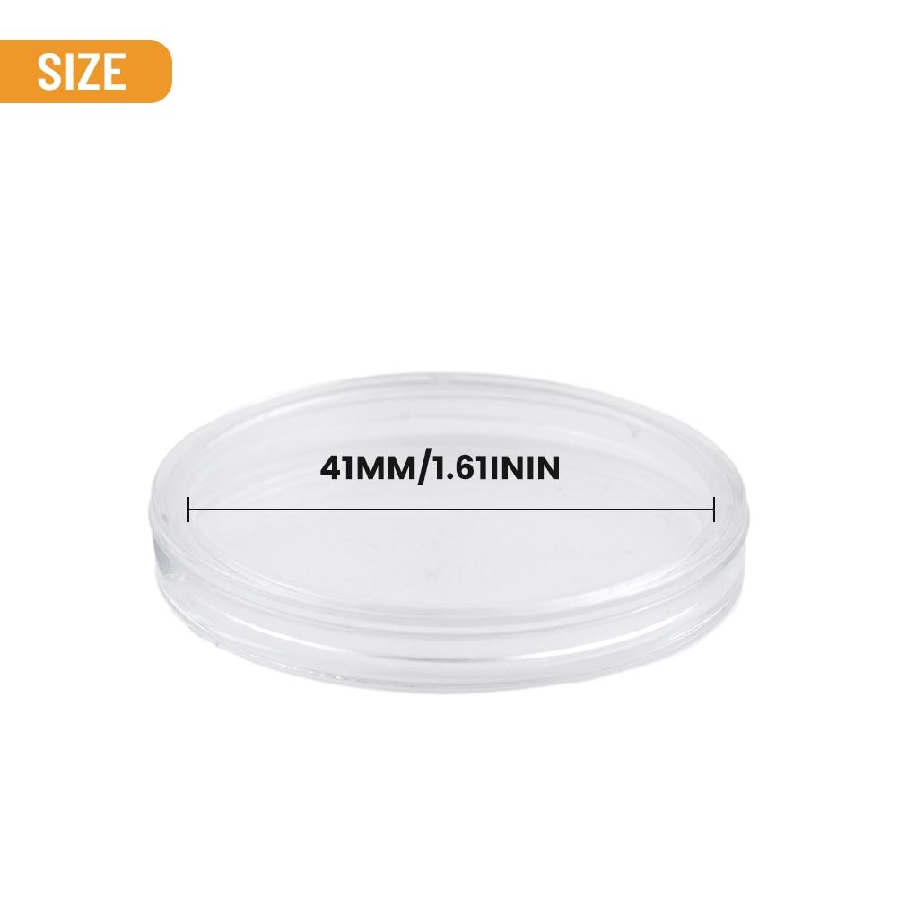 100pcs Coin Boxes 41mm Capsules Cases Commemorative Coins