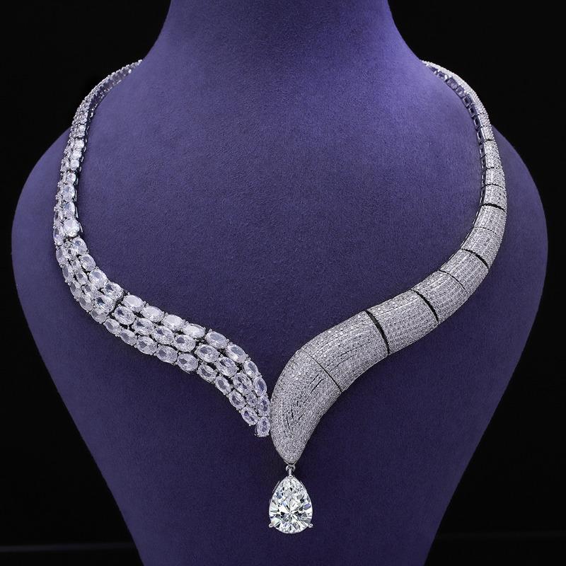 Four-piece Necklace, Earrings, Rings, Bracelets, Zircon Jewelry Set, Bridal Accessories