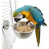 Anti-Snatch Stainless Steel Parrot Feeding Cups with Locking Buckle - Bird Food & Water Bowls, Bird Cage Accessories for Budgie, Parrot & Small Pets