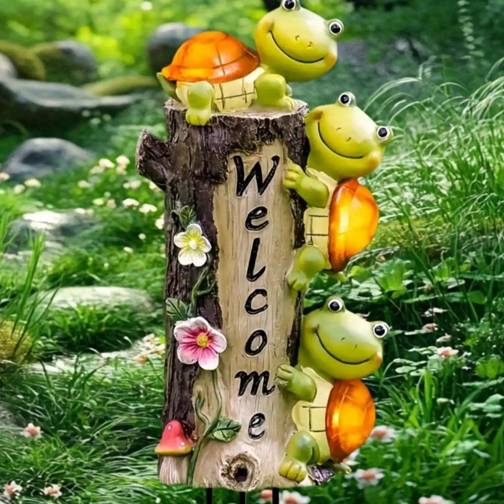 1pcs11.81 inch turtle garden decorative stake, high-quality outdoor decoration, suitable for courtyards and lawns, animal theme