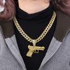 Pistol Pendant, Men's and Women's Street Hip Hop, Personalized and Trendy New Cuban Necklace Accessories