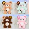 Plush Bear Soft Toy With Button Patches For Kids And Gift Giving