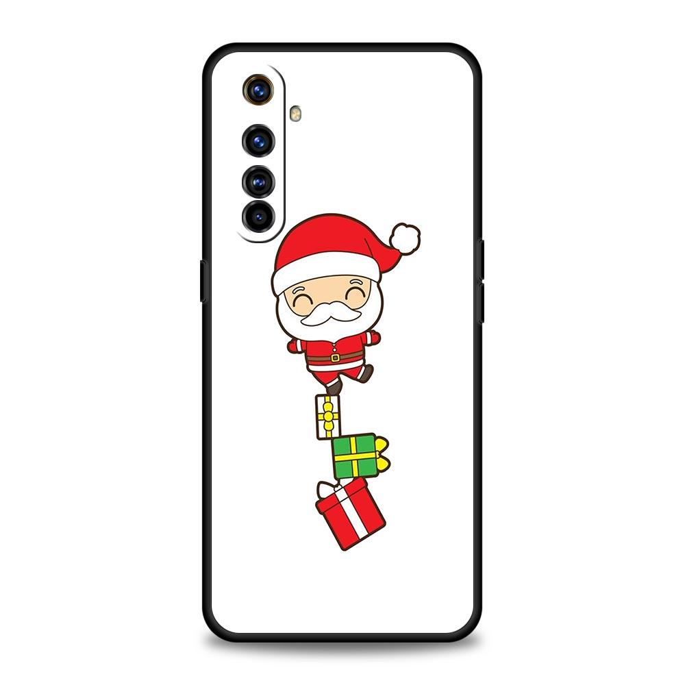 For Realme GT Neo 2 3 3T 5 Phone Case For Realme 12 11 5G 10 9 8 5G 7 6 GT5 GT3 GT2 Pro C21 C11 C25 Cover Christmas Santa Claus
