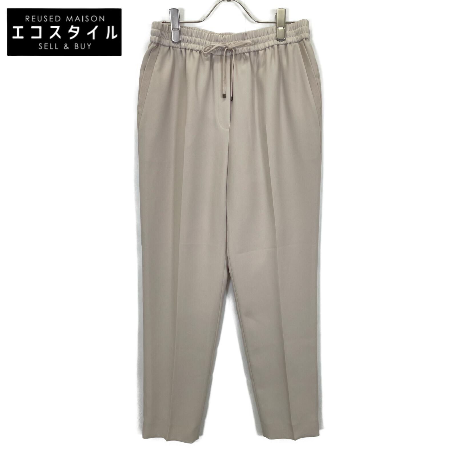 

ICB Grey [Washable] FluidBackSatin Drawstring Pants Bottoms 40 beigeUsed