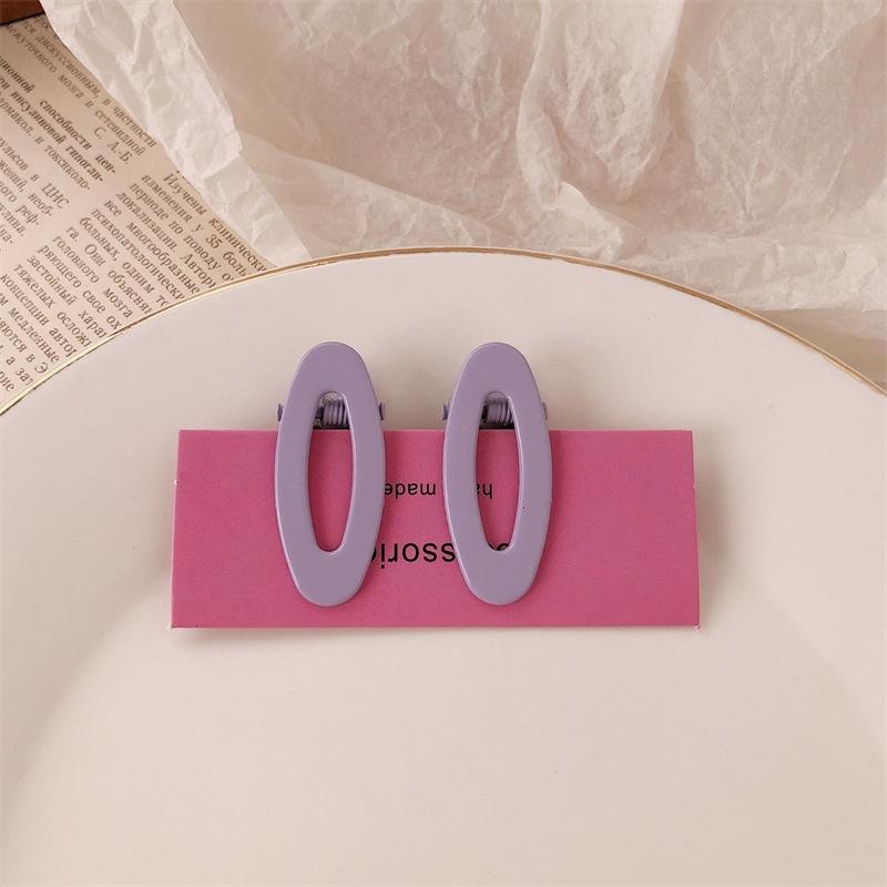 2 Stück/Set Kinder Süßigkeitenfarbe Haarspangen Set Süße Ellipse Haarspangen Haarklammern Mädchen Haarband