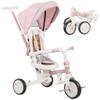 5-in-1 Children's Tricycle, Push Handle, Removable Cover, 96.5x49x101 cm, Pink
