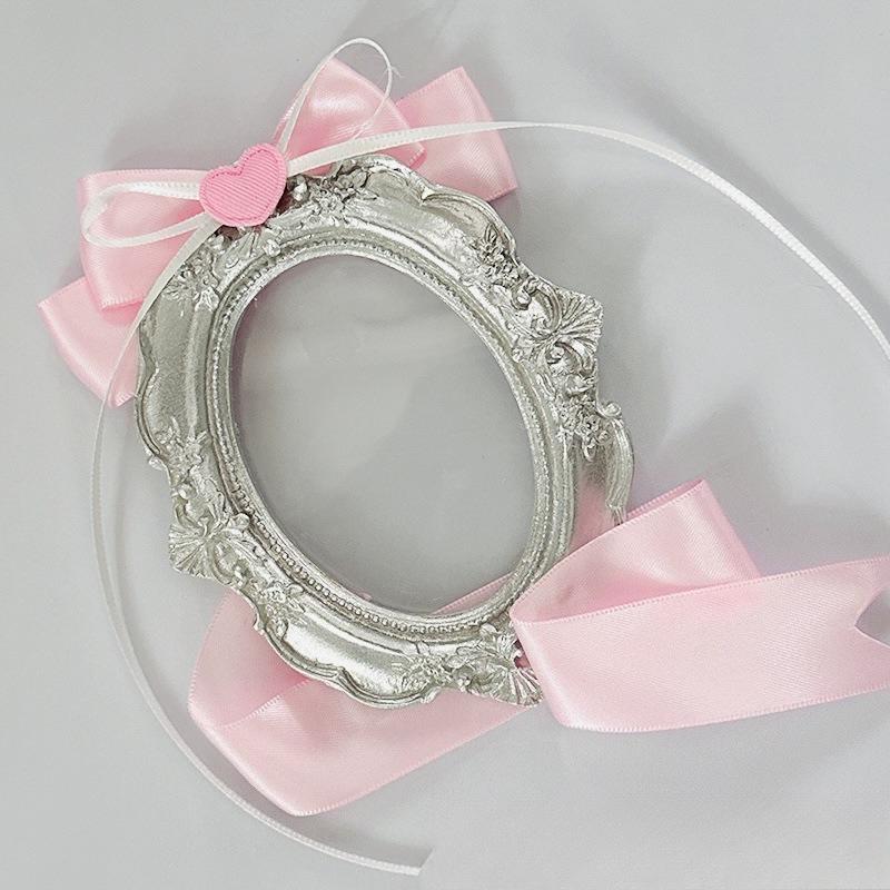 Vintage Photo Frame Card Holder with Cute Bow Knot 3 Inch Kpop Idol Photocard Sleeves Kawaii Card Binder European Style 2025 New