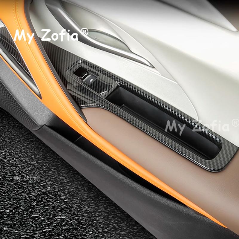 For BYD Sealion 5 DMI 2025 2026 Car ABS Carbon Fiber Grain Interior Decoration Button Panel Cover Trim Stickers Accessories