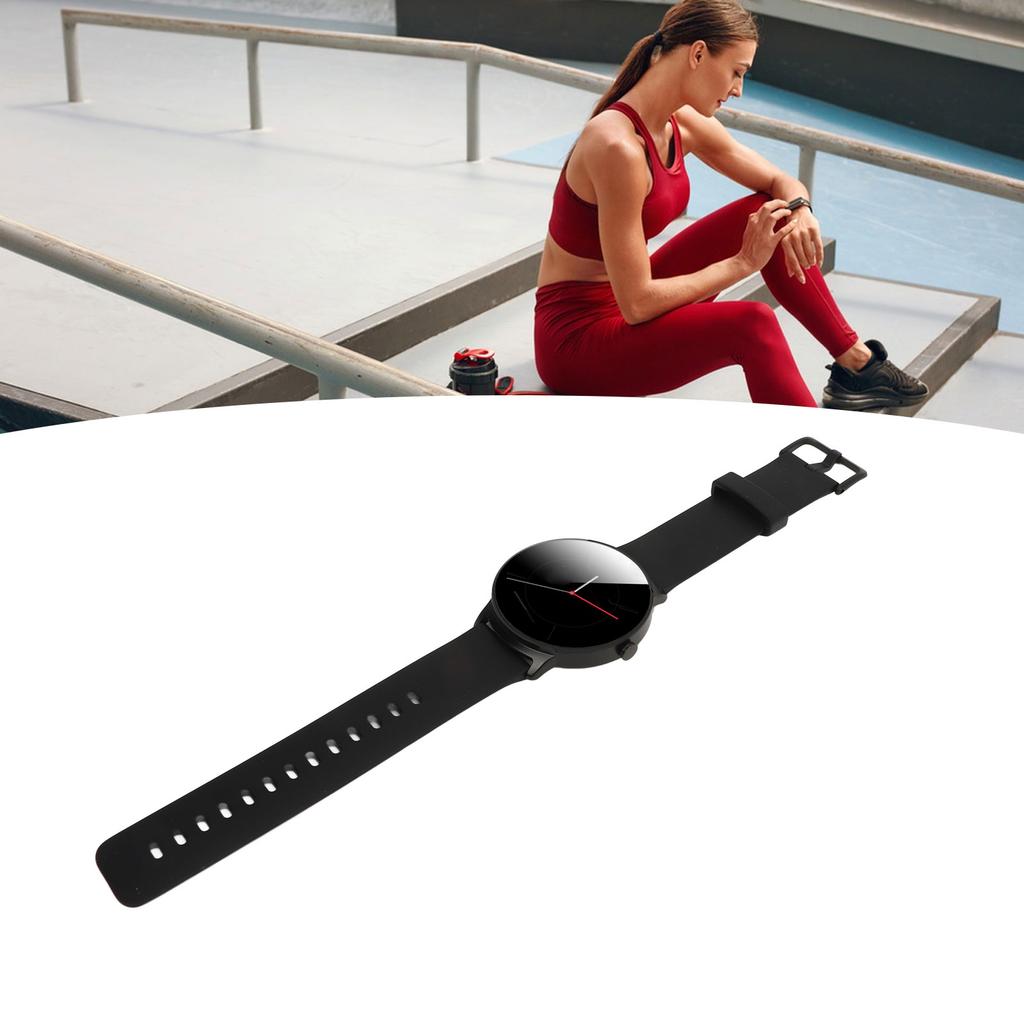 Montre de sport HD 1,32 pouce pour la glycémie, sans contact, température corporelle, sommeil, montre de surveillance intelligente de la santé