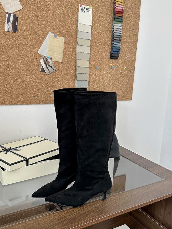 2025 new retro simple pointed high-heeled boots Roman style trendy temperament fashionable versatile show long legs