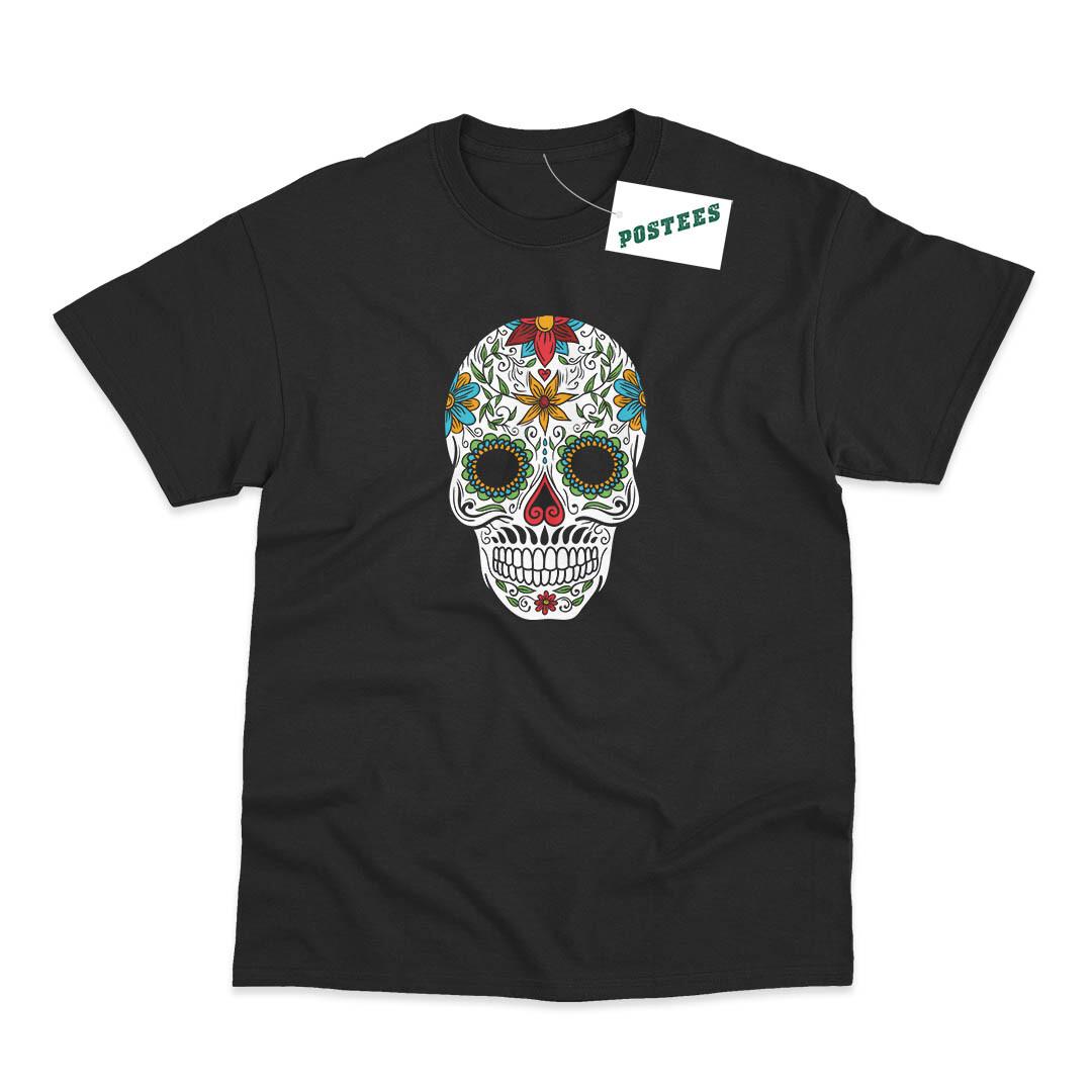26 Sugar Skull Candy Day Of The Dead Día De Muertos Mexico T-Shirt Unisex T-Shirt M
