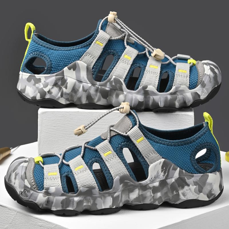 Schnelltrocknende Wading Aqua Schuhe Sommer Herren Mesh Sandalen Lässig Outdoor Herren Strandschuhe Outdoor Römerschuhe Rutschfest Einfach Sandaly