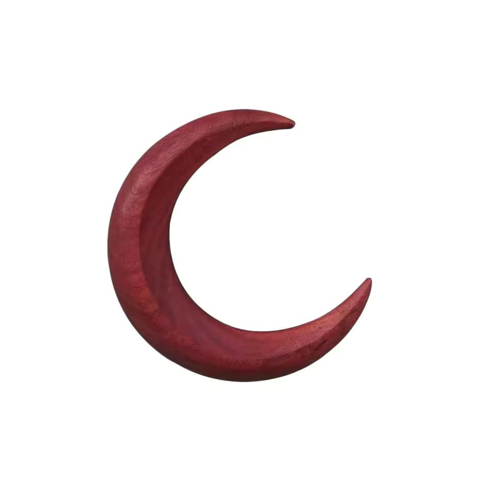 Handcarved Crescent Hair Fork Simple Wooden Moon Hairpin Modern High-end Half Moon Hairpin Daily Hair Curling Wooden Handcrafted