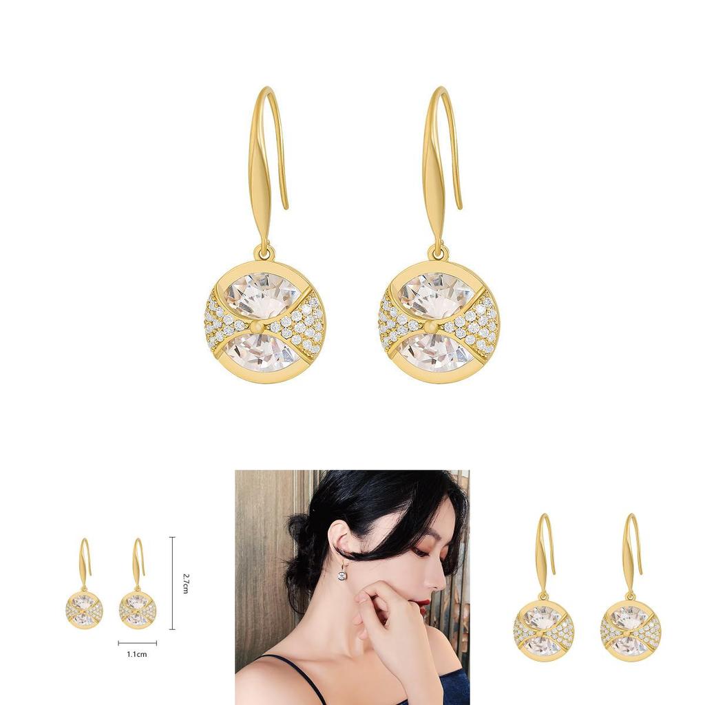 Silver Hoop Earrings With Cubic Zirconia For Elegant Party Wear