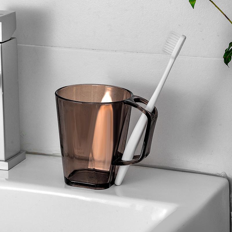 Japanese Transparent Toothbrush & Mouthwash Cup - Stylish Student & Couple Design