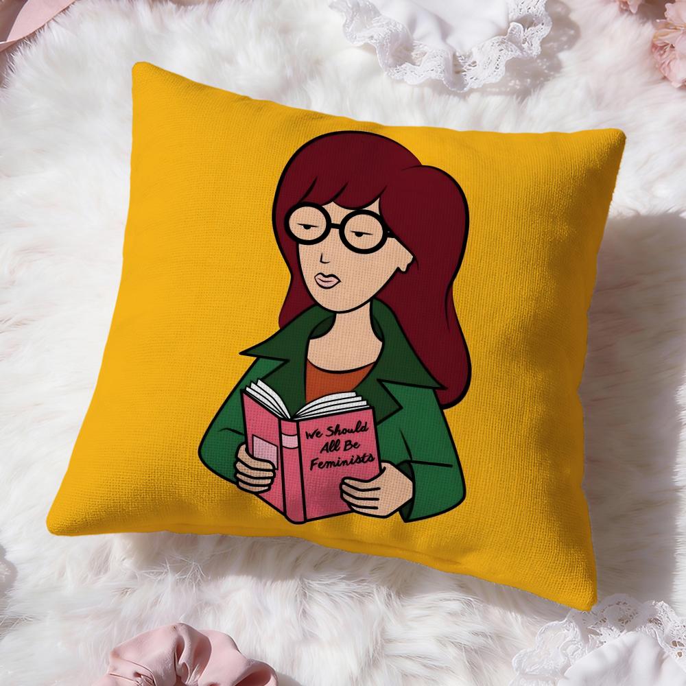 Cartoon D-DariaS Cushion Cover Premium Comfort Reversible Pillow Cove -Two in One Design for Any Room & Car Interior