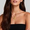 Ins Style Stainless Steel Necklace For Women, Luxury Premium Star Moon 18K Gold Titanium Steel Clavicle Chain