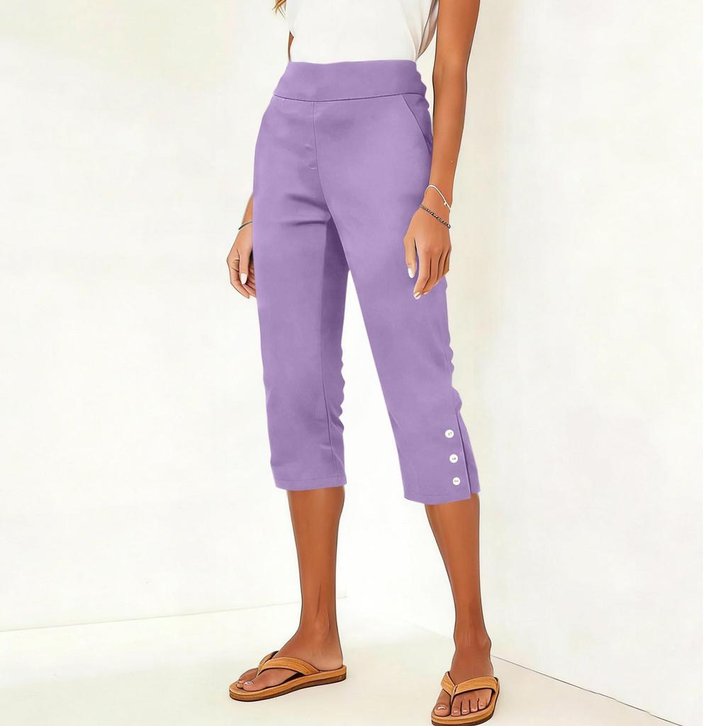 Women Casual Pants High Waisted Stretchy  Leggings  With Pockets
