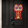 Creative Cartoon Lion Doorbell Dopamine Red Entrance Door Bells Hanging Decoration Magnetic Suction Reminder Wind Chimes Bedroom