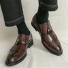 New Designer Britain Gentleman New Pointed Tassels Leather Brogues Shoes For Men Fashion Loafers Wedding Formal Dress Footwear
