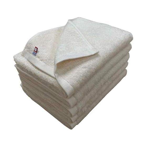Imabari Towel Face Towel, 5 Pieces, Organic Cotton, 32x86cm, Absorbent, Skin-friendly, Fluffy