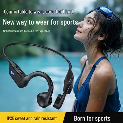 Air Conduction Bluetooth Sports Headphones with Memory Card Slot - Wireless, Over-Ear for Running and Stereo Sound