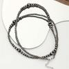Vintage Gray Imitation Pearl Choker Necklace For Women Elegant Handmade Beaded CCB Long Chain Necklace Jewelry Gifts
