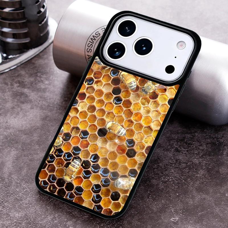 Bienenwabe Honig Bienenstock Handyhülle Für iPhone 17 16 15 14 13 12 11 Pro Max Plus 17Air Weiche Silikonhülle