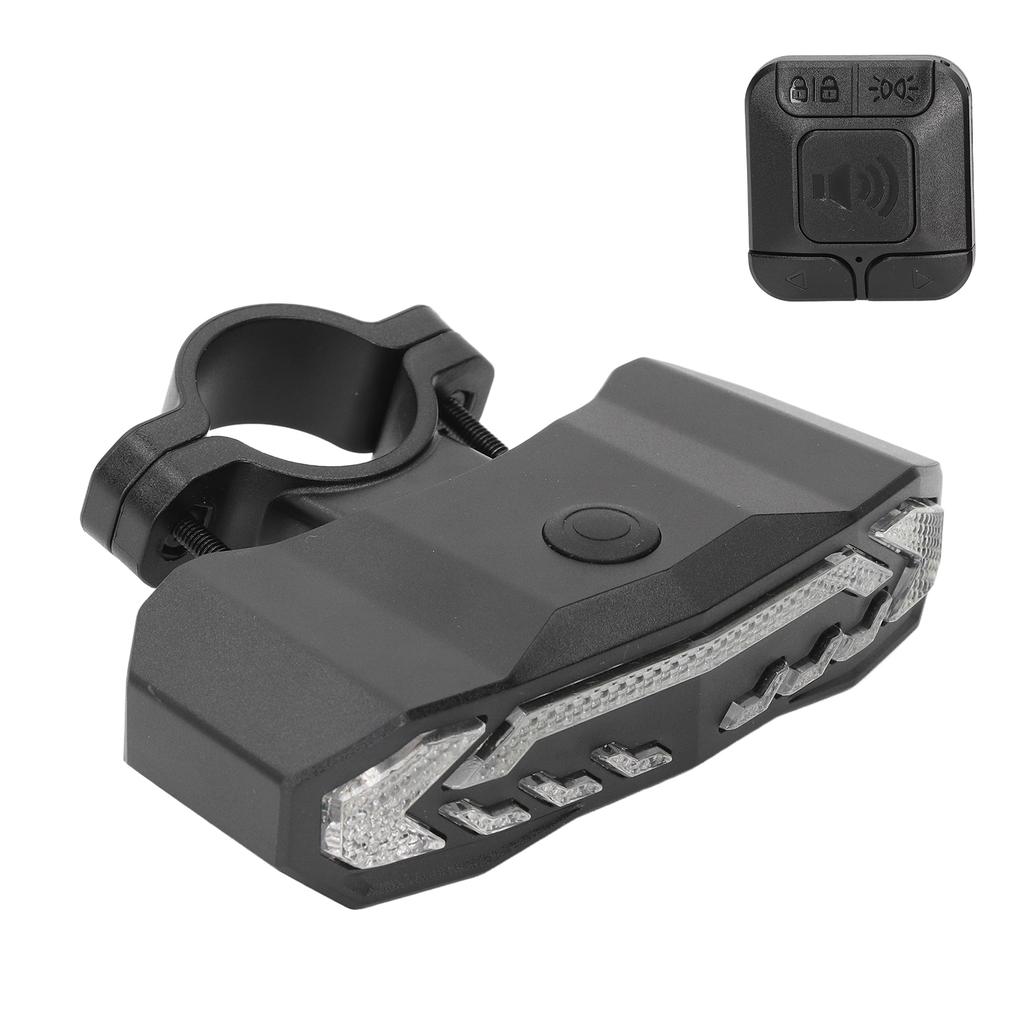 Multifunkční chytré zadní brzdové světlo na kolo s dálkovým ovládáním, funkcí protizlodějského alarmu, 6 výstražných režimů