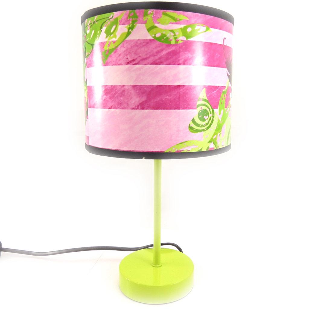 Les Trésors De Lily [K7833] - Cylinder Lamp 'Fairy Dreams' Green Black