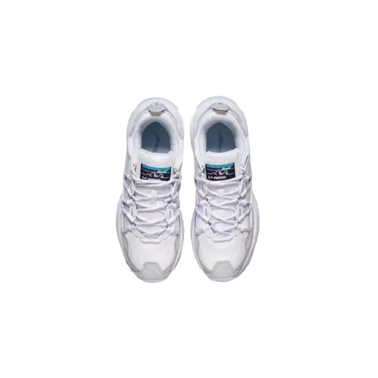 Li-Ning Comfortable Versatile Shock Absorbing Waterproof High-Top Casual Shoes Women Sneakers Standard-White AGCT056-1