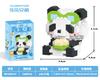 Neue niedliche Panda-Puppe Schaukelstuhl isst täglich Bambus Serie Baustein Desktop-Ornamente Geburtstag Festival DIY Kindergeschenke