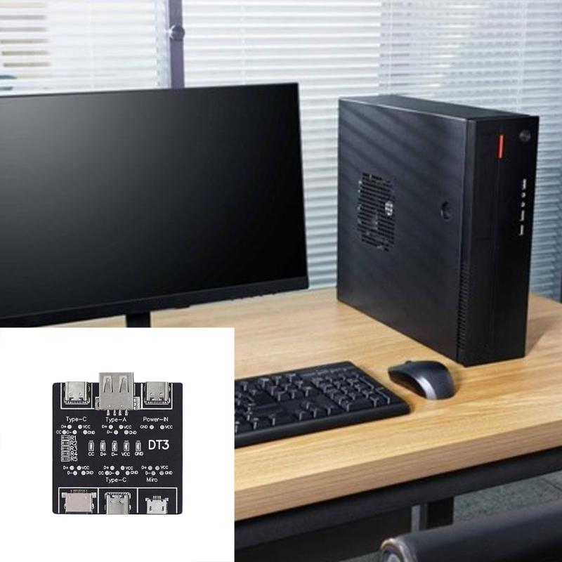 USB Data Cable Tester PCBUSB Data Cable Test Board Fast Detectors Tool Accessory  for Data Cable Anomalies