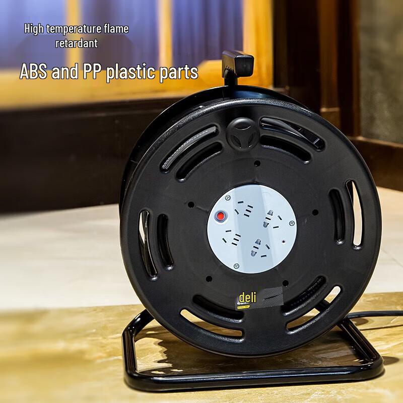 Deli 50m Outdoor Portable Cable Reel