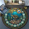 Oceanic Glass Round Area Rug Under Office Chairs Bedroom Living Room Home Decor