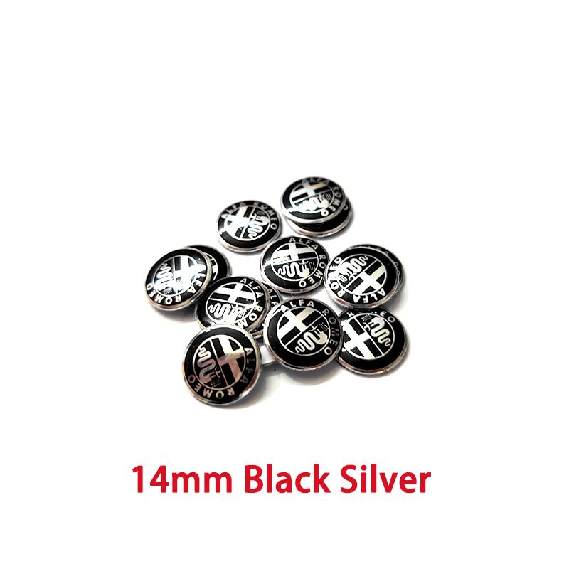 Car Stickers For Alfa Romeo 50 Pcs 14mm Car Remote Shell Button Fob Key Logo Sticker Badge Emblem Decal Symbol Labeling For Alfa