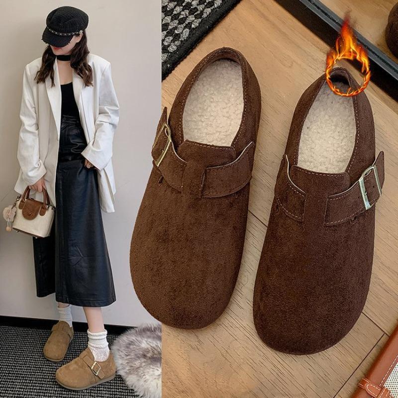 Damen-Baumwollschuhe neue Herbst- und Winterschuhe Pedal Mao Mao Schuhe Winter Samt Bohnenschuhe warme Damenschuhe