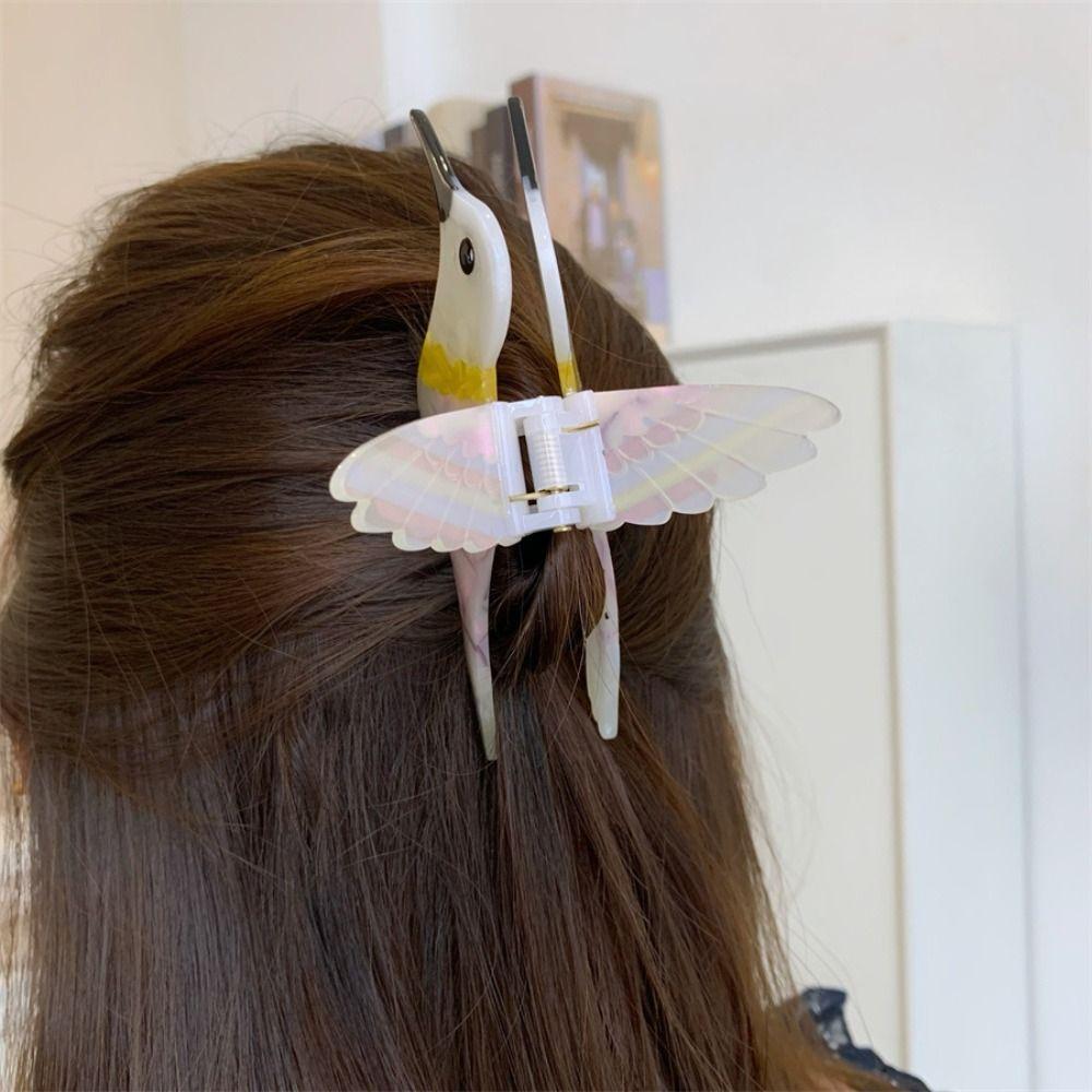 Cute Bird Hair Clip Hummingbird Cartoon Animal Shark Clip Sweet Acetic Acid Hair Claw  Female